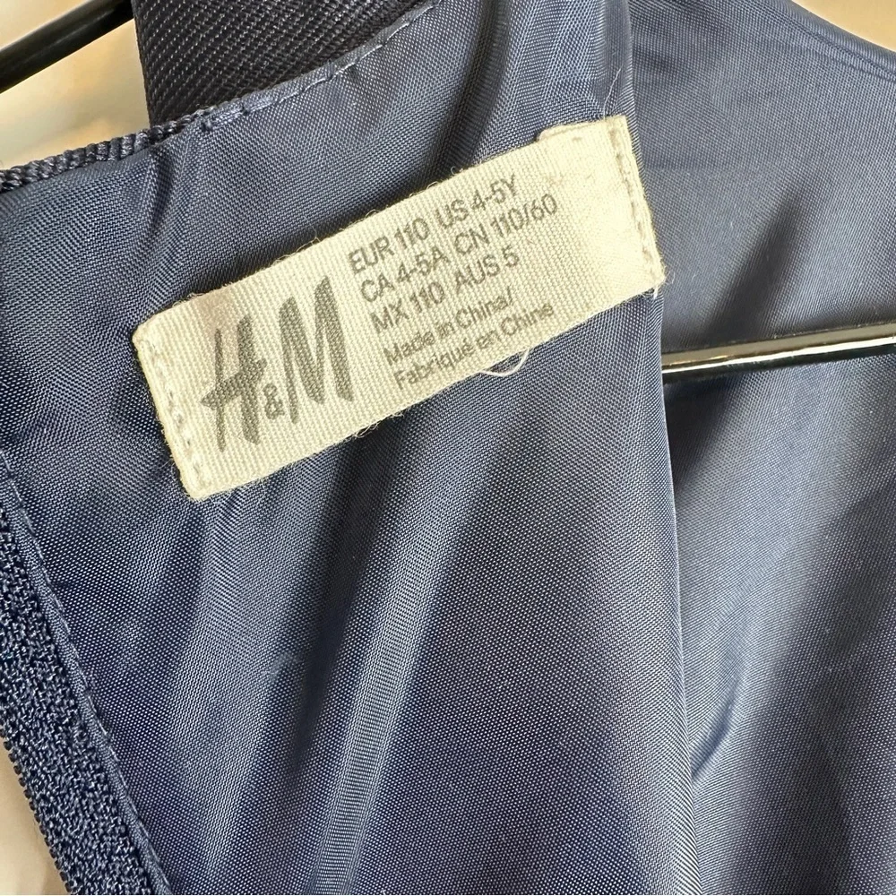 H&M Tulle Iridescent Navy Blue Dress | Size 4-5